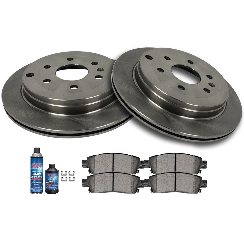 Rear Brake Rotor Ceramic Pad for 2010-2021 Toyota 4Runner FJ Cruise Lexus GX460