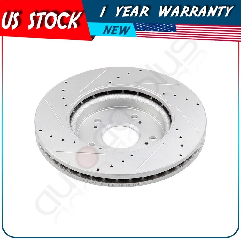 Front Brake Discs Rotors + Ceramic Pads Fits 07-08 10-11 Honda CRV G3000 Casting gallery