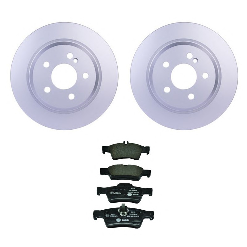 Hella Rear Rotors Low-Met Disc Brake Pad Kit For W221 S350 R230 SL500