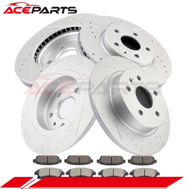 FOR 2011-2015 CHEVROLET CRUZE FRONT + REAR BRAKE PADS AND ROTORS DISCS KIT gallery