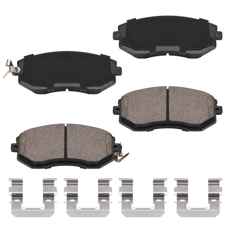 Smooth Stop Front Drilled Disc Rotor Ceramic Pad Set Fits Subaru Legacy Impreza gallery