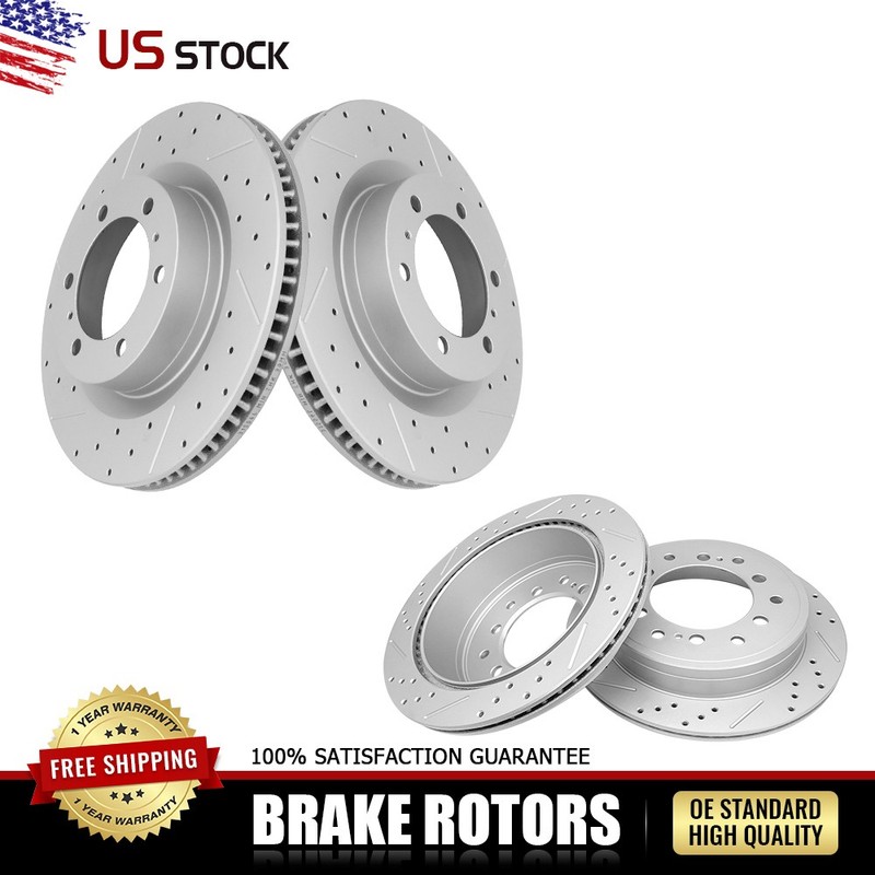 Front and Rear Disc Brake Rotors for 2010-2024 Toyota 4Runner 2010-2023 GX460