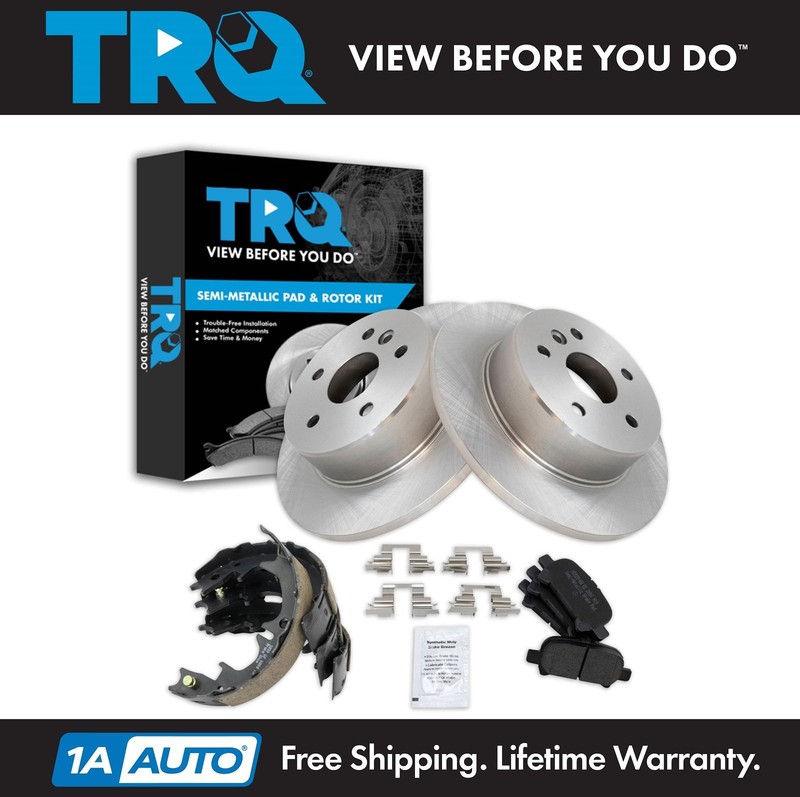 TRQ Rear Brake Pad & Rotor Kit Fits 2000-2004 Toyota Avalon