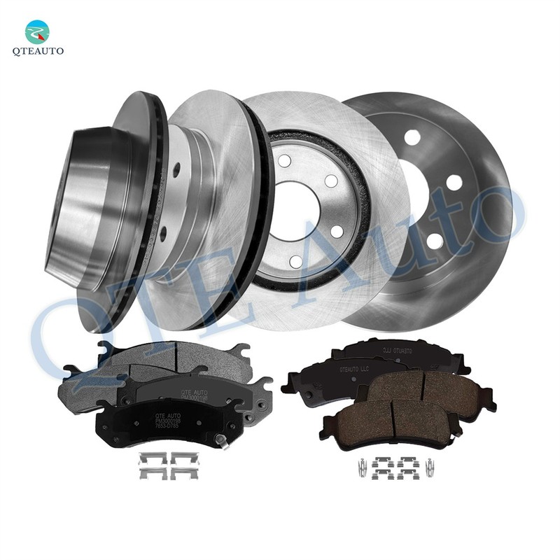 12P F 305mm-R 325mm Brake Rotors-Brake Pad For 2000 2001 Chevrolet Suburban 1500