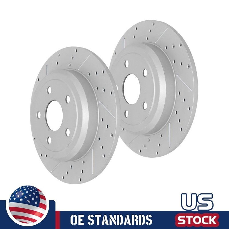 330mm Solid Rear Drilled Disc Brake Rotors for 2011- 2020 Durango Grand Cherokee