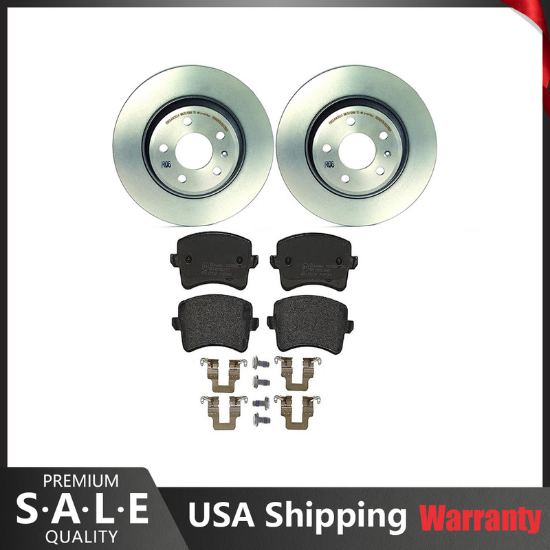 Brembo Rear Brake Kit Low Met Pads 300mm Disc Rotors For Audi A4 A5 Quattro Q5