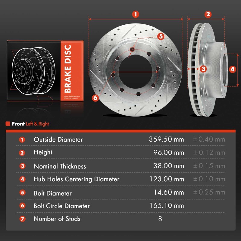 2x Front Side Drilled Brake Rotor for Nissan NV1500 NV2500 NV3500 2012 2013-2021 gallery