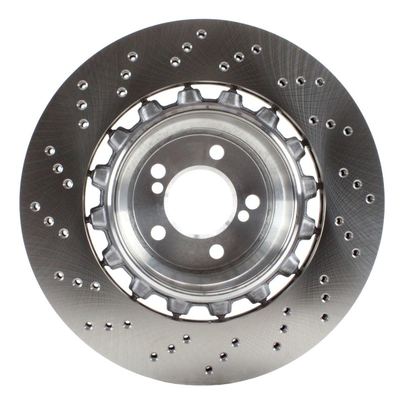 SHW Performance Rear Right Drilled 385mm Disc Brake Rotor For BMW F85 X5 F86 X6 gallery