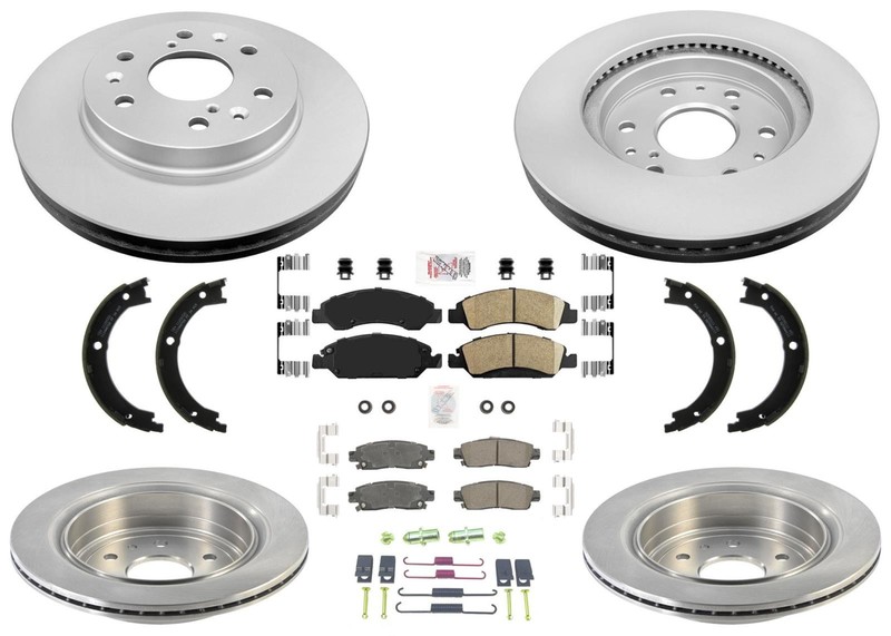 6LUG Disc Brake Rotors Brake Pads Hardware For Cadillac XTS 2013-2019 Limousine