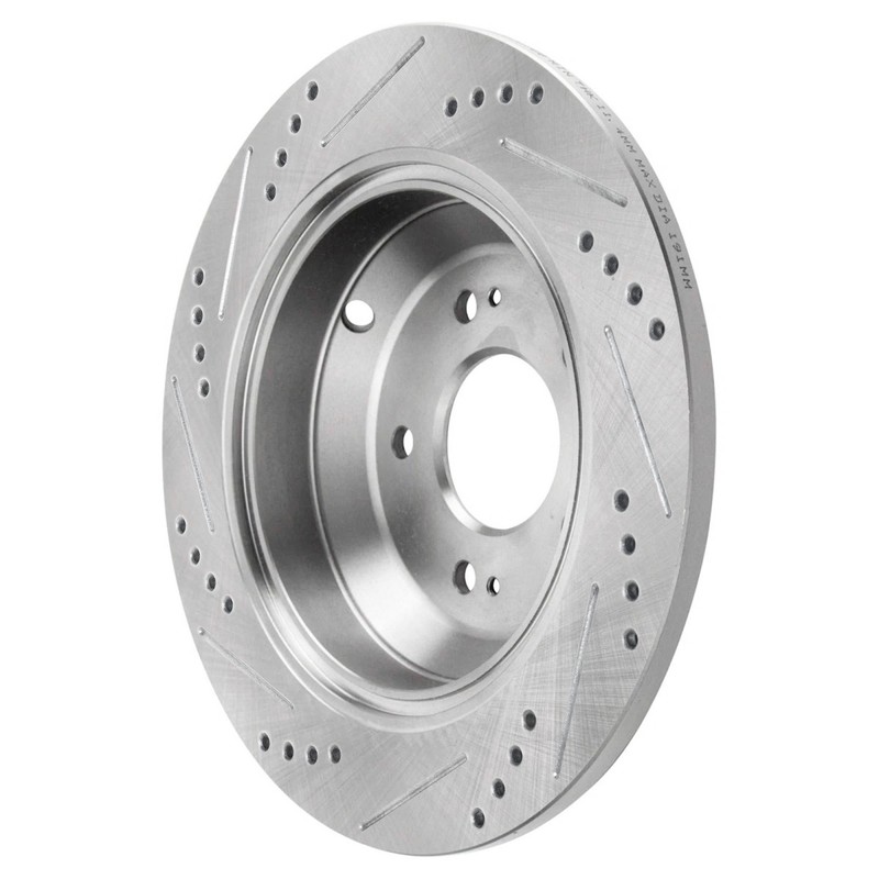 12.36" Rear Drilled Disc Brake Rotors for 2009-2018 Hyundai Genesis G80 Kia K900 gallery