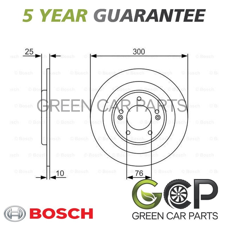 Bosch Rear Brake Disc Fits Hyundai i40 2011-2019 1.6 CRDi 1.7 2.0 #2 584113Z700
