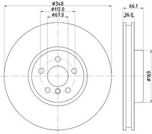 Frt Disc Brake Rotor Hella Pagid 355133591