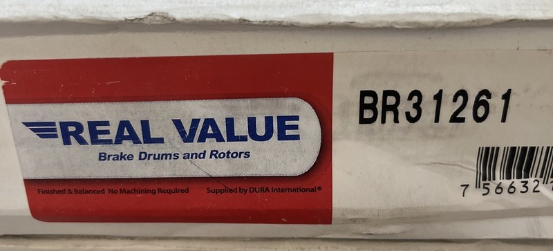 Disc Brake Rotor Real Value BR31261