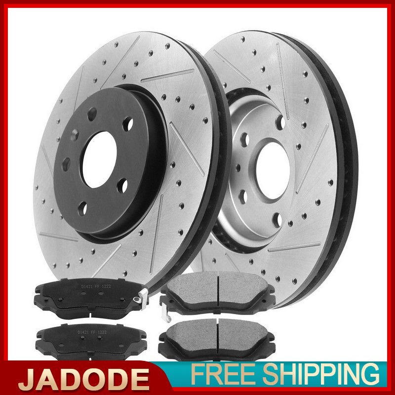 Front Black E-coating Brake Rotors For Chevy Equinox Impala Terrain 2015-2017 LT