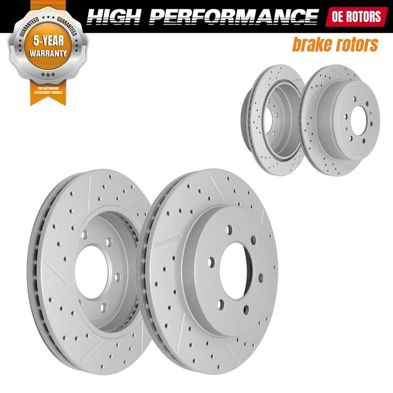 Front & Rear Brake Rotors Set for 2005 2006 2007 2008 Ford F-150 Lincoln Mark LT