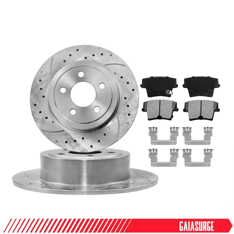 For Dodge Challenger Charger Magnum Chrysler 300 Rear Brake Rotors Pads Kit