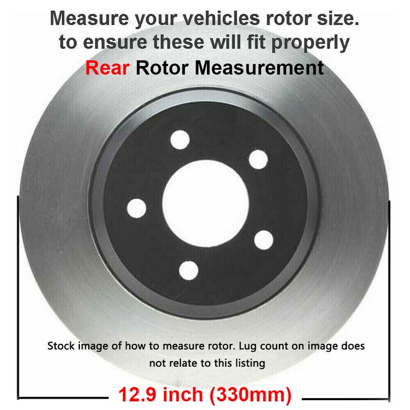 Front & Rear Drilled Rotors + Brake Pads for 2011-2014 Ford Edge Lincoln MKX gallery