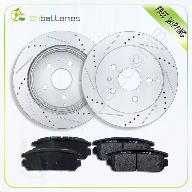 Rear Brake Rotors And Ceramic Pads For Chevy Equinox LT, GMC Terrain SLE 10-17
