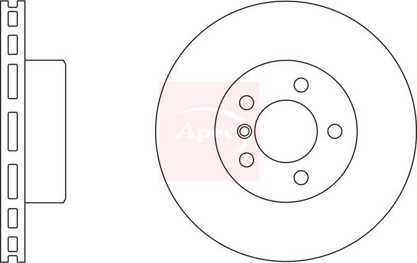 APEC DSK2299 Brake Disc Front Vented Braking 324mm Diameter Fits BMW 7 Series