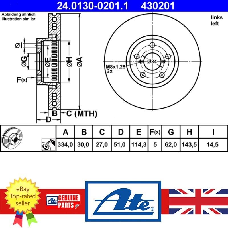 Brake Disc For Lexus GS 11-16 IS 05-13 RC 14- 43516-22010