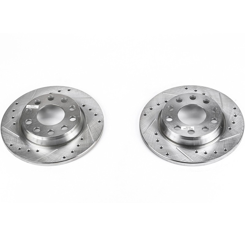 EBR656XPR Powerstop 2-Wheel Set Brake Discs Rear Sedan for Audi A4 Quattro 02-06