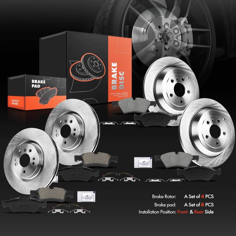Disc Rotors & Ceramic Brake Pads for Mercedes-Benz W164 ML320 R320 Front & Rear gallery