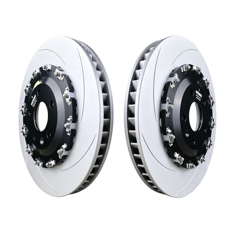 2-Piece Front Float Slotted Brake Rotor For AUDI A6 A8 S6 SQ7 SQ8 Etron (10-25) gallery