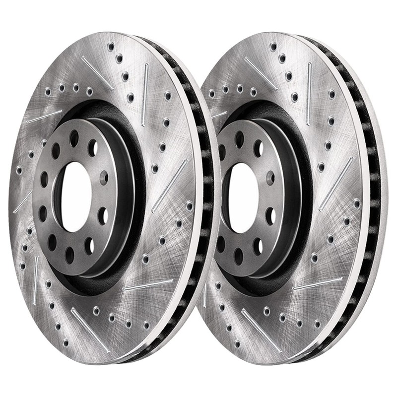 8pc Front Rear Drilled Brake Rotors and Brake Pads Kit for 2011 - 2013 Audi A3 gallery