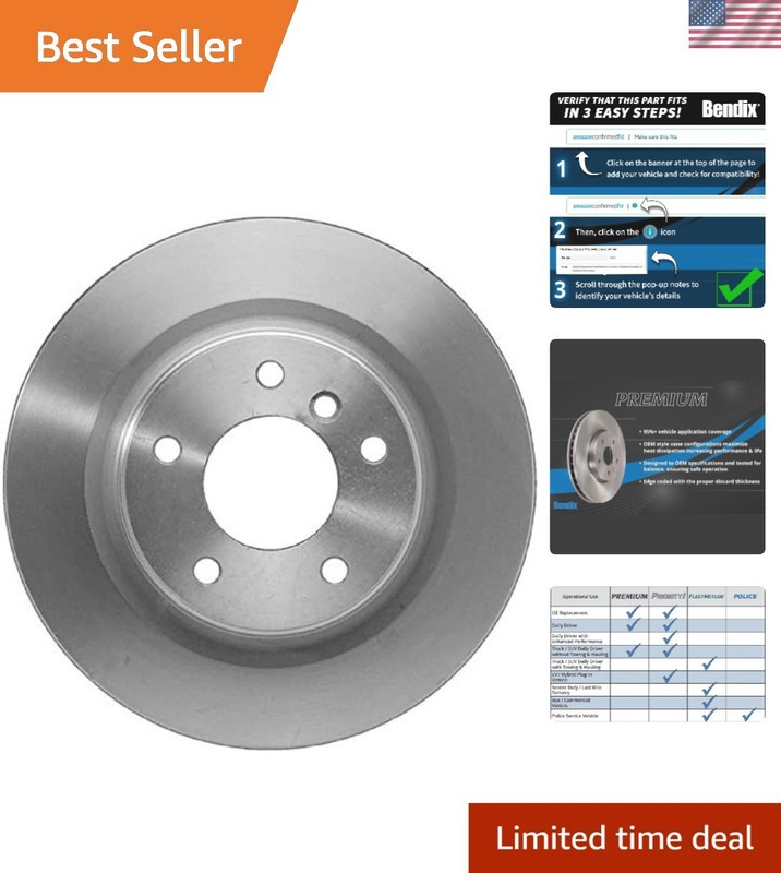 Durable Machined Rear Brake Rotor for Select BMW Models – Vehicle Specific Fit