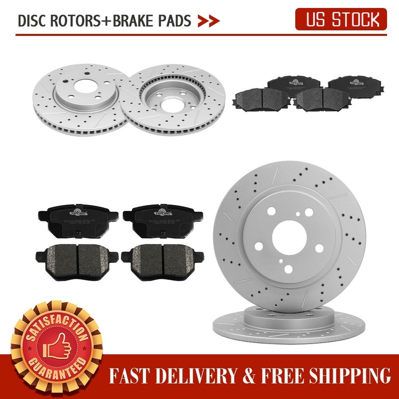 Front & Rear Disc Brake Rotors + Ceramic Brake Pads For 2008 – 2015 Scion xB