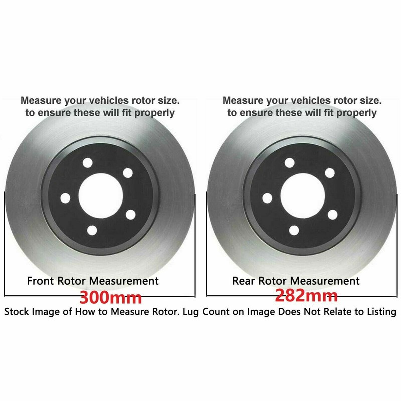 Front & Rear 282mm Brake Rotors for 2005 - 12 Honda Accord 2009 - 2014 Acura TSX gallery