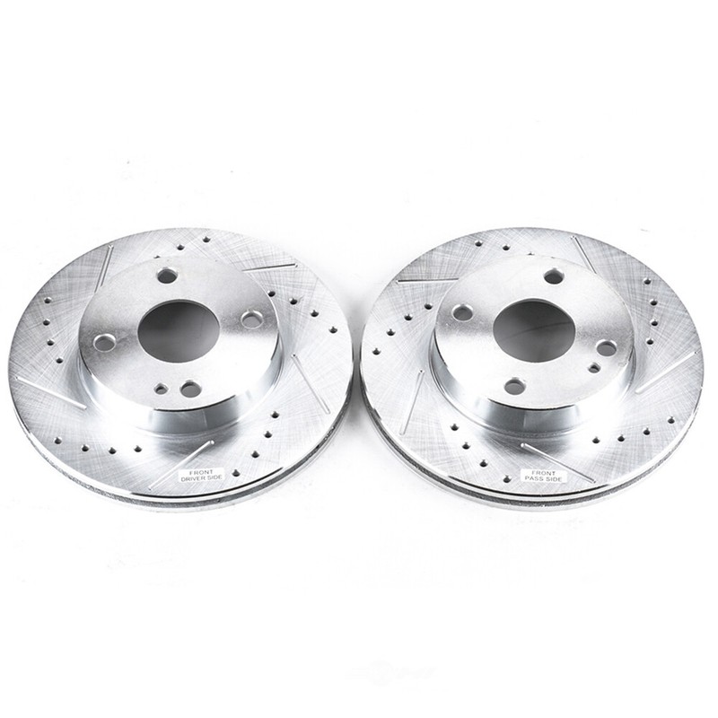 Power Stop for 90-93 Mazda Miata Front Evolution Drilled & Slotted Rotors – Pair