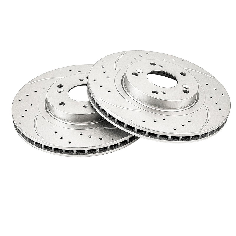 2x Front Drilled Slotted Brake Rotors For 2002 2003 2004 2005 2006 Acura RSX gallery