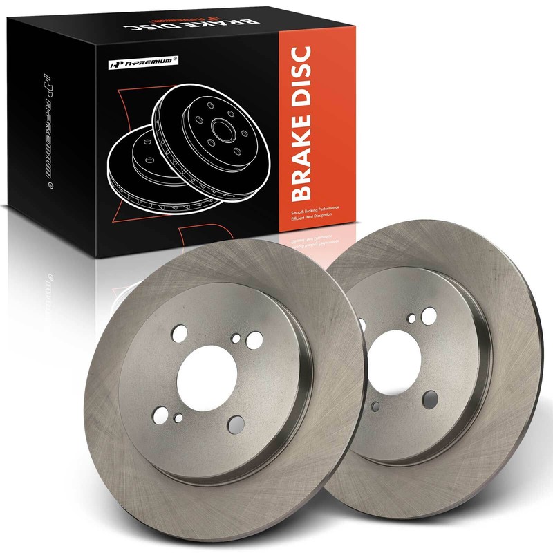 A-Premium Rear Side Disc Brake Rotors for Toyota Yaris 2012-2018 L4 1.5L 259 mm