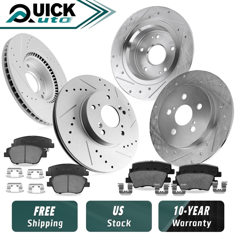 Front & Rear Brake Rotors Pads for Hyundai Sonata Kia Optima