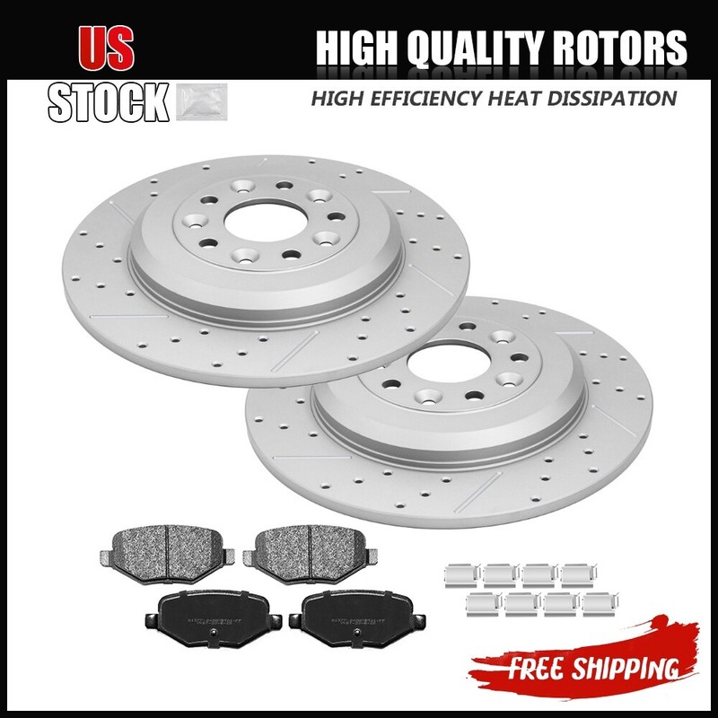 Rear Disc Rotors & Brake Pads for Ford Explorer Flex Taurus Lincoln MKS MKT MKX