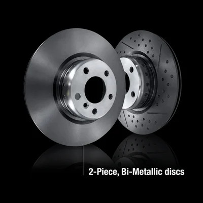 2x Brake Discs Pair Vented fits MERCEDES C220D C205, W205 2.0D Front 2018 on Set