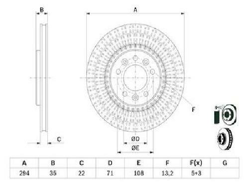 Original Bosch brake disc 0 986 479 E32 for Citroën Opel Peugeot Toyota gallery