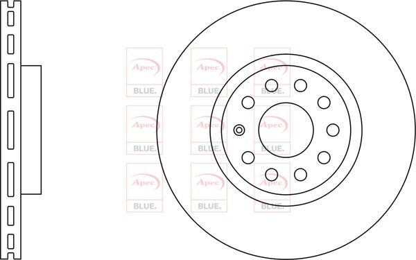 Brake Discs Pair Front FOR VW T-ROC 1.0 1.5 1.6 2.0 17->ON CHOICE1/2 Blue gallery