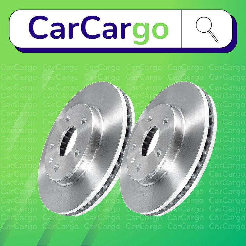 Premium Vented Front Brake Discs Pair Saab 9-5 1.6 Turbo 2010-2012 296 mm