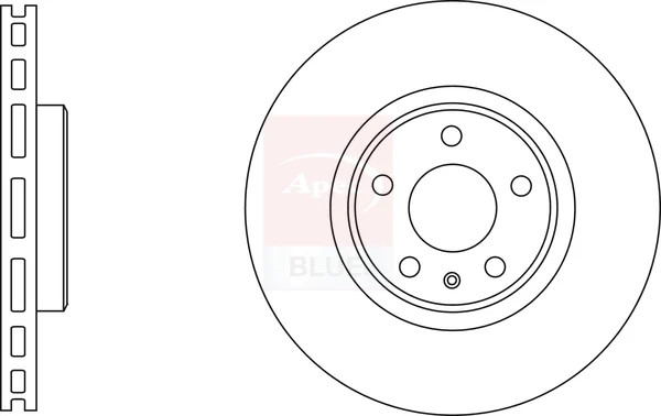 2x Brake Discs Pair Vented Front 320mm SDK6751 Apec Blue Set 8R0615301 Quality