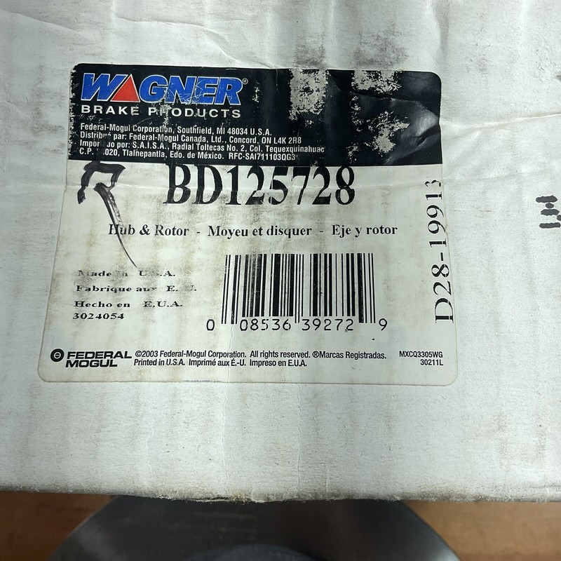 USA Made Wagner BD125728 Disc Brake Rotor 00-04 Blackwood F-150 F-150 Heritage gallery