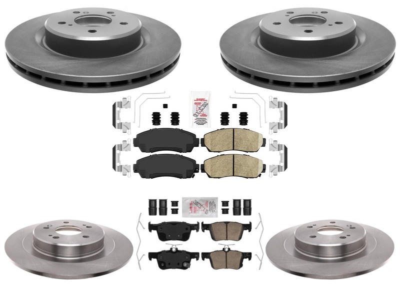 Coated Disc Brake Rotors Ceramic Brake Pads fits Acura TLX SH-AWD 2021-2025 2.0L