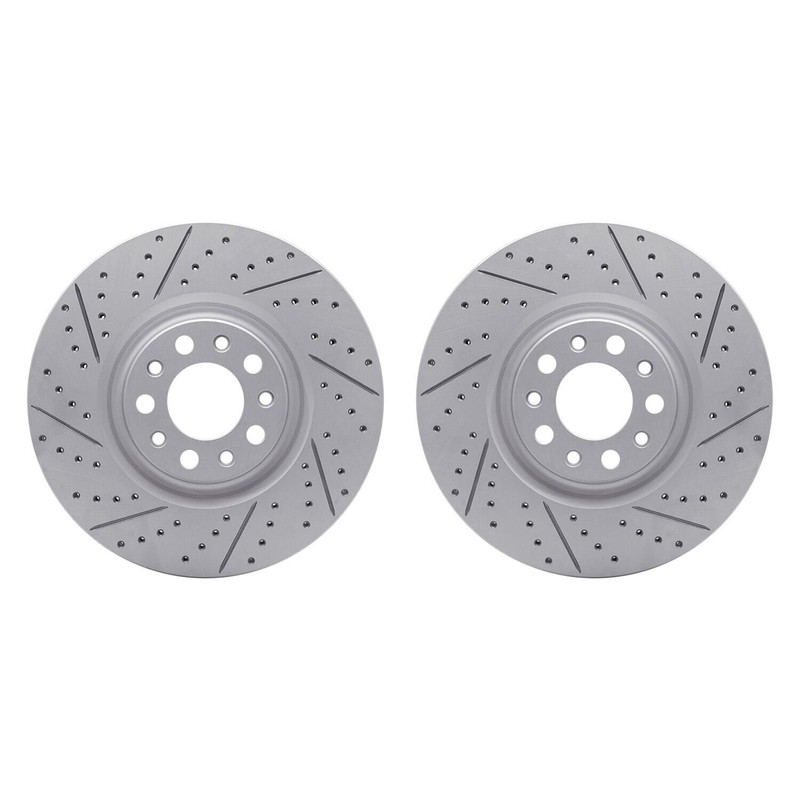 For Alfa Romeo Giulia 17-21 R1 Concepts Drilled & Slotted Front Brake Rotor Set