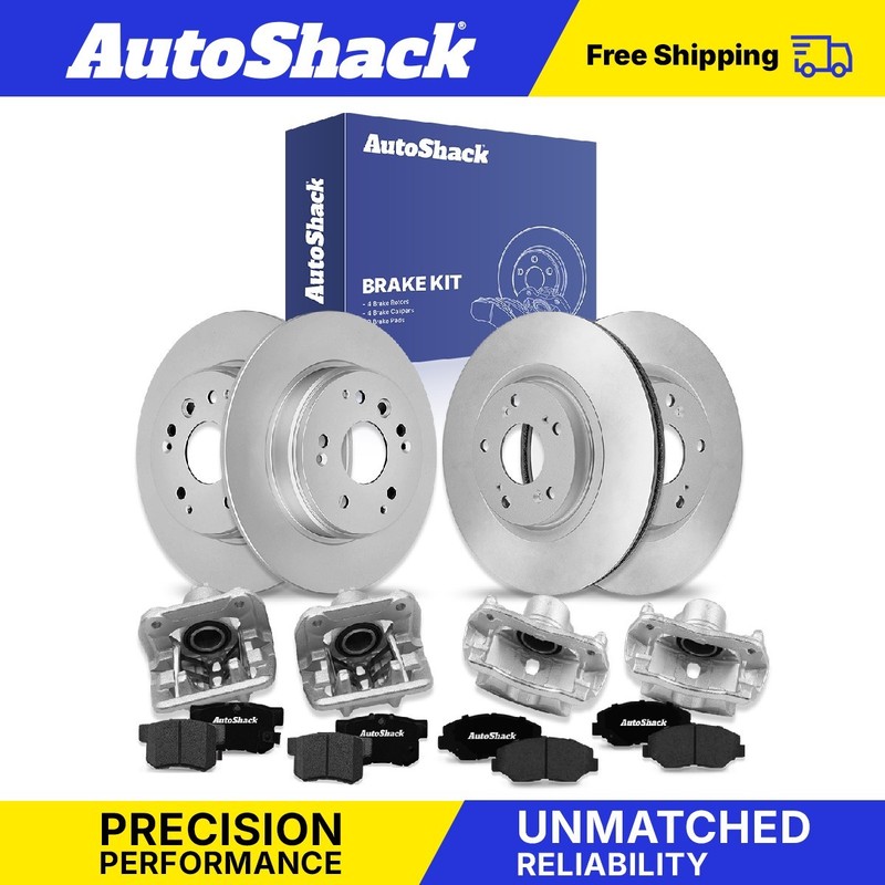 Front Rear Brake Rotors Ceramic Pads Calipers for Honda, Element 2003-2011