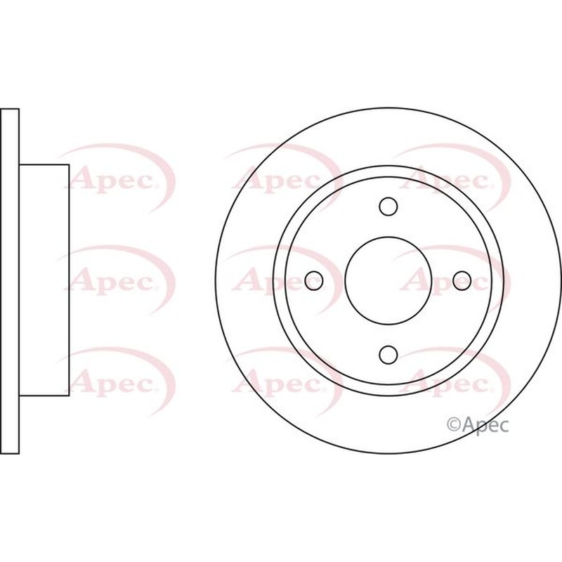 Apec Front Brake Disc DSK163 – OE High Quality Precision Engineered Part