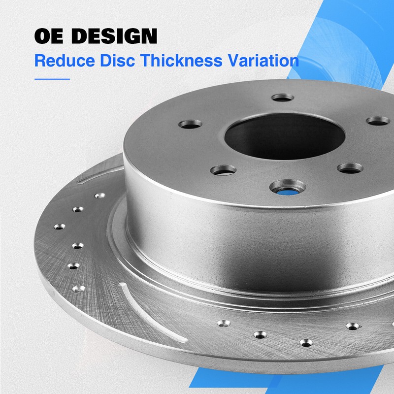 315mm Rear Drilled Rotor + Ceramic Brake Pads for 2012 2013-2016 Buick LaCrosse gallery