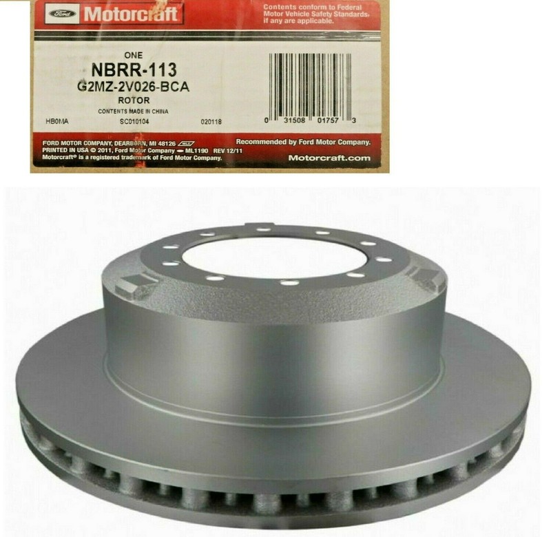 NEW Disc Brake Rotor Rear 10-Lugs MOTORCRAFT NBRR-113, NBRR113