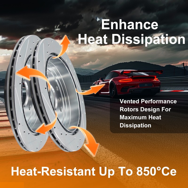 Front Drilled Disc Brake Rotors For Chrysler 200 Sebring Jeep Compass Patriot gallery