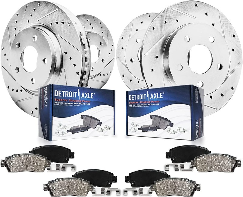 5-Lug Front & Rear Brake Pads Rotors for 2008 2009 2010 2011 Honda Accord